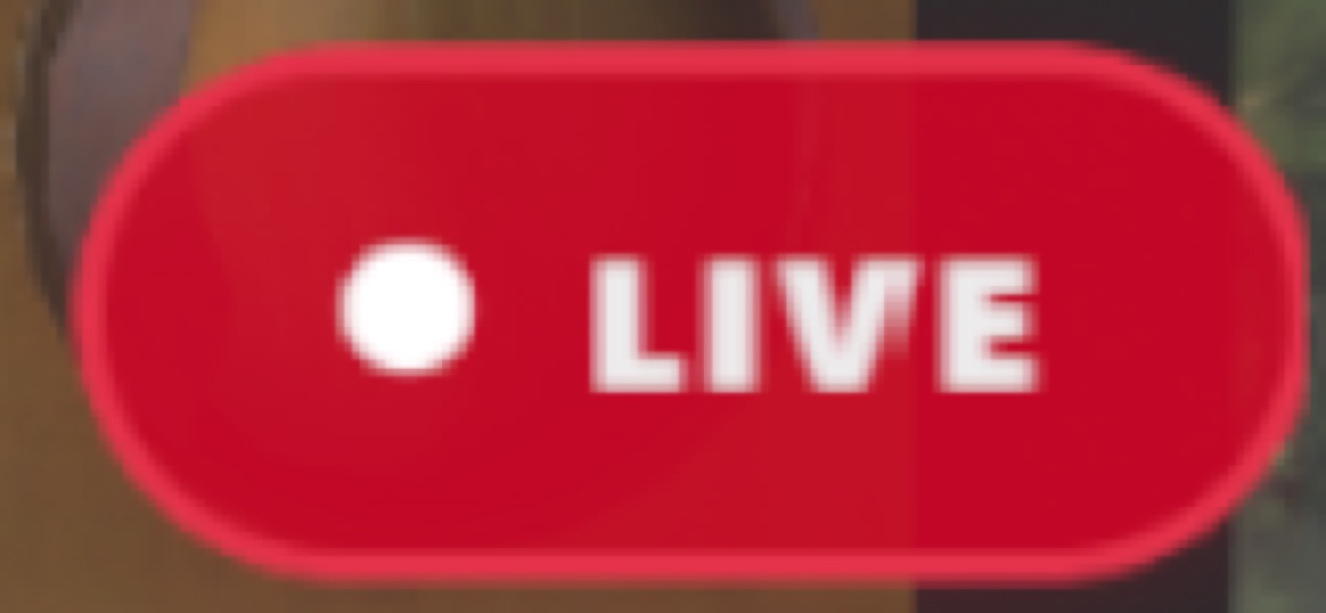 A red LIVE badge with a recording dot